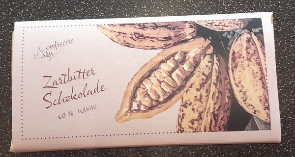 Schokloladen Tafel  Motiv " Kakaofrucht " zartbitter